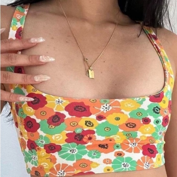 Zara Floral cropped top size small - Picture 4 of 5